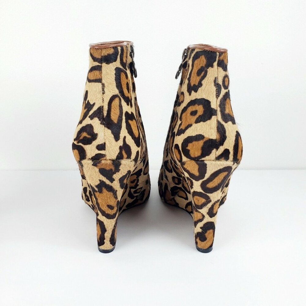 Sam Edelman Women's Wilma Leopard Print Calf Pony Hair Ankle Booties Sz 8M NWOB - Picture 5 of 10